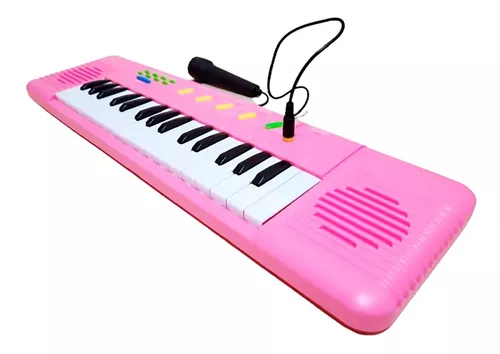 Teclado Infantil Piano Brinquedo Musical Com Karaoke E Microfone