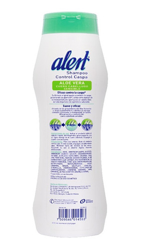 Alert Shampoo Control De Caspa Aloe 700ml