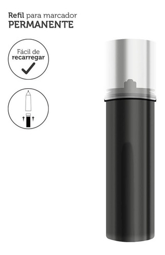 Refil Para Marcador Permanente 3.5ml Preto Keep Caixa C/12