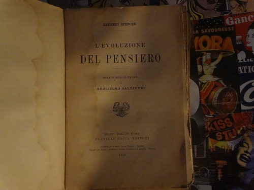 L'evoluzione Del Pensiero Herbert Spencer 1909