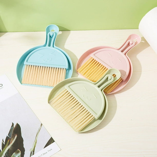 15 Mini Recogedor Con Escoba Cepillo Plástico Kawaii