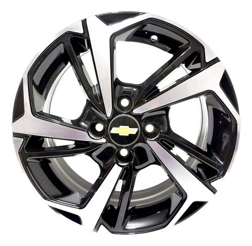 Rodas Gm Celta Corsa Onix Aro 17 4x100 (jogo) + Bicos Cor Preto Com Diamantado