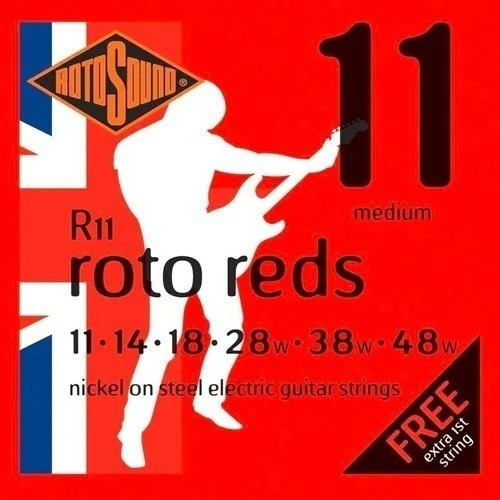 Cuerdas Rotosound R11 Roto Reds Encordado 011 Para Eléctrica