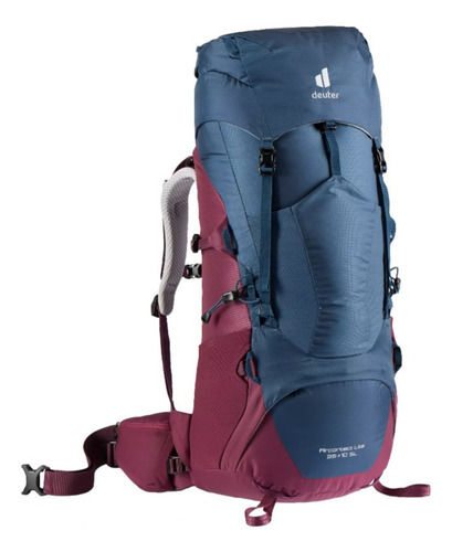 Mochila Aircontact Lite 35+10 Sl Deuter Cor Azul e Vermelho