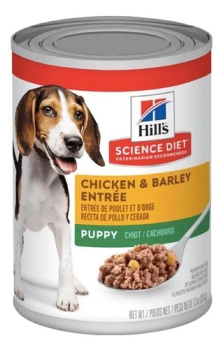 Alimento Hill's Science Diet Comida Para Perro Hill's Science Diet Puppy para perro cachorro de raza mini, pequeña y mediana sabor pollo en lata de 370g