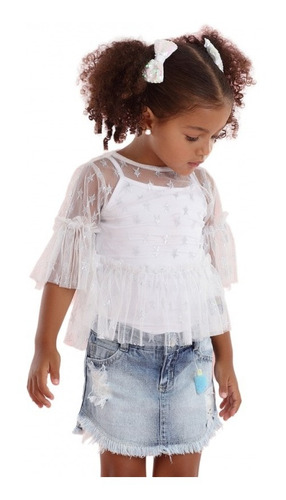 Imagem 3 de 4 de Conjunto Infantil Mon Sucré Happy Time Branco 19098