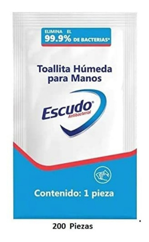 Toallitas Húmedas Desinfectantes Escudo Individuales 200 Pzs