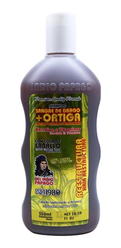 Shampoo Sangre De Drago Y Ortiga 550 Ml Del Indio Papago