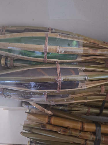 Kit Com 08 Tochas De Bambu Completa