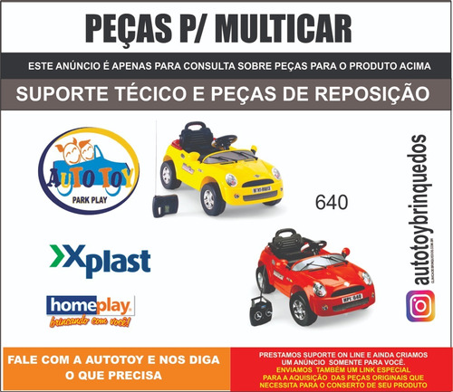 Multicar 6v Homeplay - Peças De Reposição - Consulta