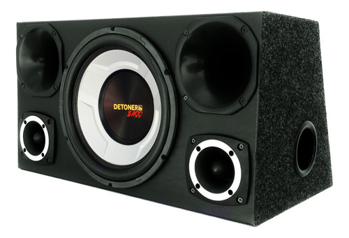 Caixa Trio Completa Sub 12 Detoner Bass+ 2 Driver + 2 Tweete
