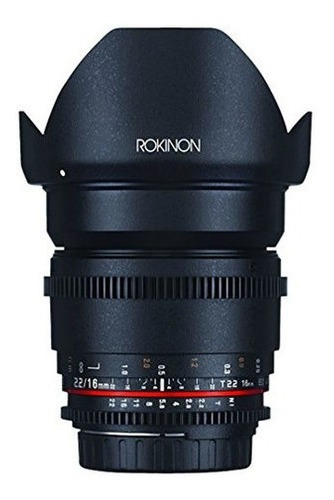 Lente Gran Angular Rokinon Ds16mc 16mm T22 Cine Para Canon E