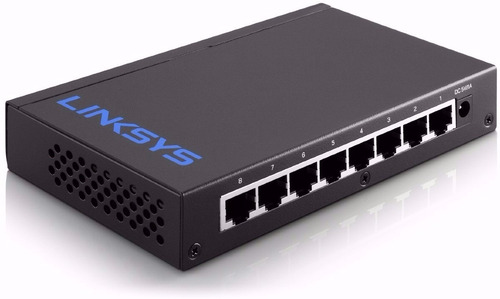 Imagen 2 de 5 de Switch 8 Puertos Linksys Se3008 Gigabit 10/100/1000 Ethernet