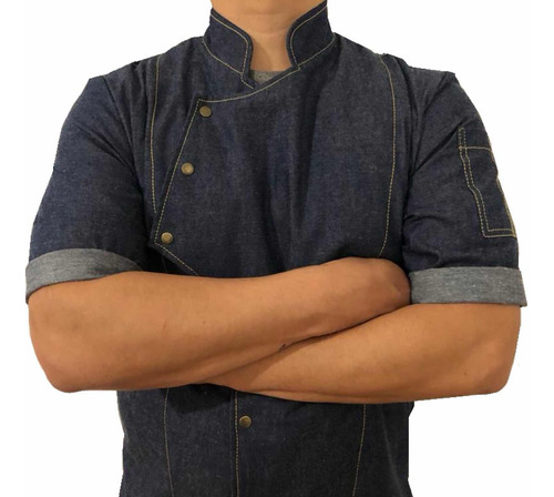 Chaqueta Chef Denim Jean Cocina Unisex Cocinero