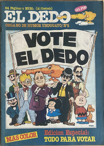 El Dedo Nº 5 , Humor Uruguayo 1982, 64 Pág Cr04b3