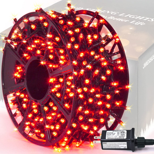 Jmexsuss 500 Luces Led Rojas De Halloween, Luces De Rbol De