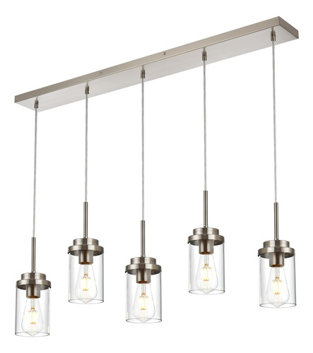 Melucee 5 Lámparas Lineales Modernas Para Isla De Cocina De