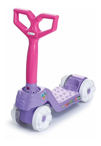 Patinete Calesita Mini Scooty Girl  rosa e violeta  para crianças
