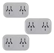 Comprar Set X3 Enchufes Adaptador Doble Toma Multitoma Redondas