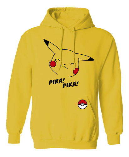 Sudadera Modelo 3 Pokémon Pikachu Estampado En Vinil 