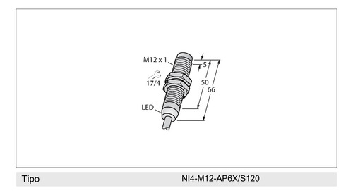 Ni4-m12-ap6x Turck Sensor Inductivo No Rasante 3h Dc Pnp 4mm