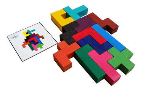Imagen 5 de 8 de Ingeniacrea: Pentominó De Madera Puzzle 3d Con Caja