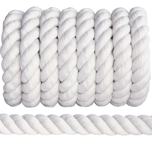 Cuerda De Algodón Blanco 2.5 Cm X 15 M Para Manualidades
