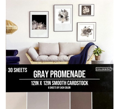 Block Gray Promenade Colorbok 12 X12  (30 Hojas)