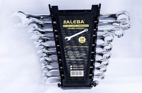 Imagen 2 de 8 de Juego Llave Combinada Aleba L-10 (6 A 22mm)