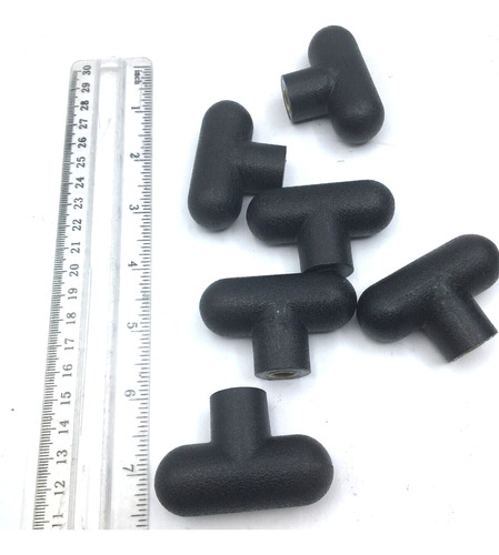 Taylor Freezer Lot Of 6 Tee Knob Handle Black 078640 New Aac