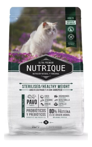 Nutrique Cat Sterilized 2 Kg Mascota Food 