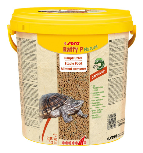 Sera Raffy P Tineta 2.35 Kg 10 Litros Alimento Para Tortugas
