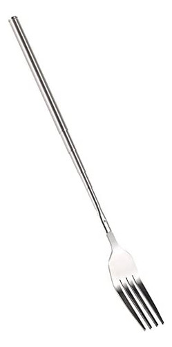 Bbq Tenedor De Cena Extensible Telescópico Fruta Postre Tene