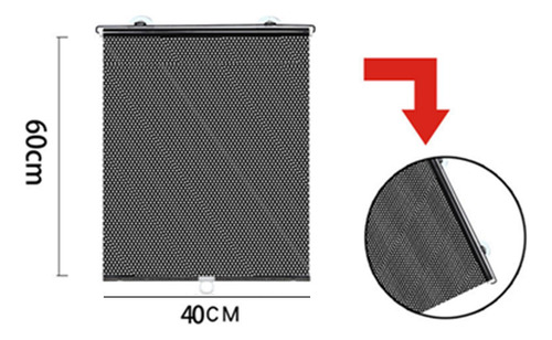 Parasol Telescópico Para Ventana De Coche Con 40cmx60cm