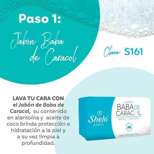 Jabon Baba De Caracol Quita Manchas Facial Pack 5 Shelo