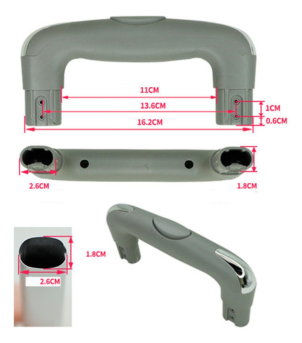 Manija Del Estuche De Transporte De La Manija Del 16,2 Cm