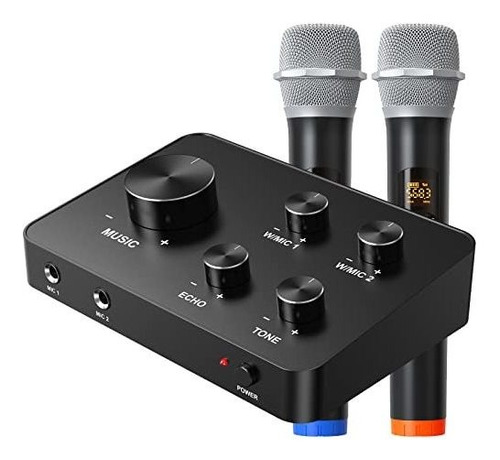 Sistema Karaoke Inalámbrico Rybozen, Doble Micrófono