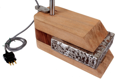 Cofre Luminária De Madeira Reciclada Secret Box Pç Unica