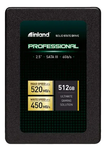 Inland Profesional 512gb Ssd 3d Tlc Nand Sata Iii 6gb/s 2.5.