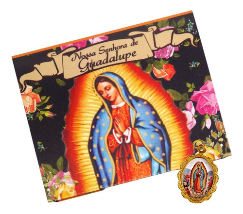 100 Cartões C/ Medalha- Nossa Senhora De Guadalupe Lembrança