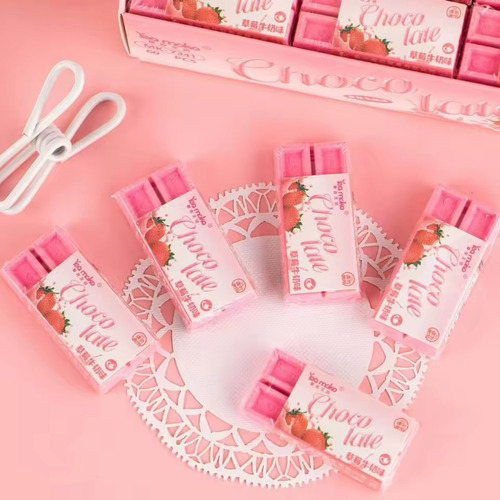 Pack 6 Gomas De Borrar Aroma Chocolate Fresa Kawaii Infantil