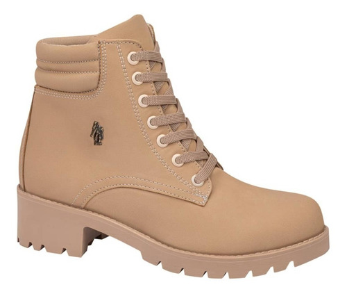 Bota Hiker Casual Hpc Polo Color Camel Para Mujer 1056810