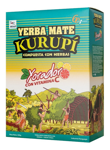 Yerba Mate Kurupí Yorador (sabor Citrus) 3 Kilos