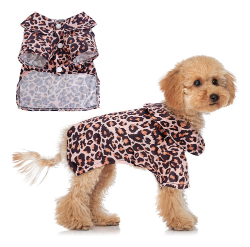 Timoey Ropa De Verano Con Estampado De Leopardo Para Perro,.