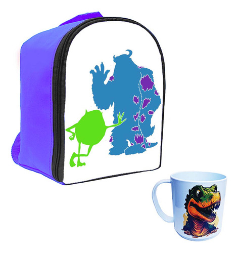 Kit Mochila Jardin Monstruos Y Taza  #a14