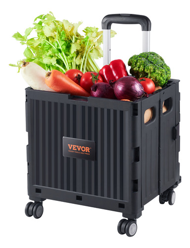 Vevor Carro De Compras Tipo Caja 4 Ruedas Con Universal
