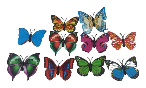 Mariposas Para Decorar Mariposa Plástica 7 Cm Con Imán X10un