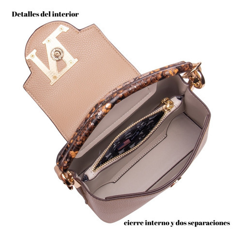 Bolsa de ombro Nicole Lee com emblema Nl Ss22, cor cinza