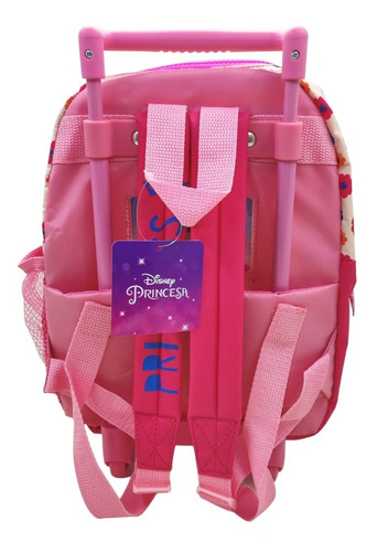 Imagen 2 de 4 de Princesas Mochila Con Carro Jardin 12 PuLG Disney Magic Edu