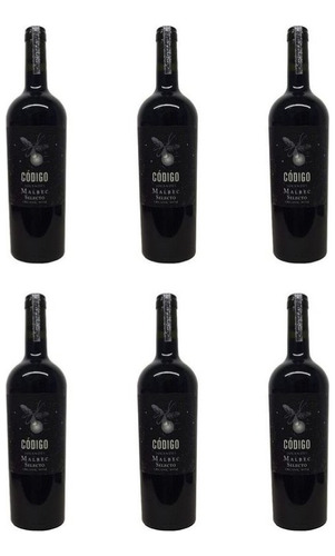 Vino Malbec Selecto Orgánico Código Roble 750ml Pack X6